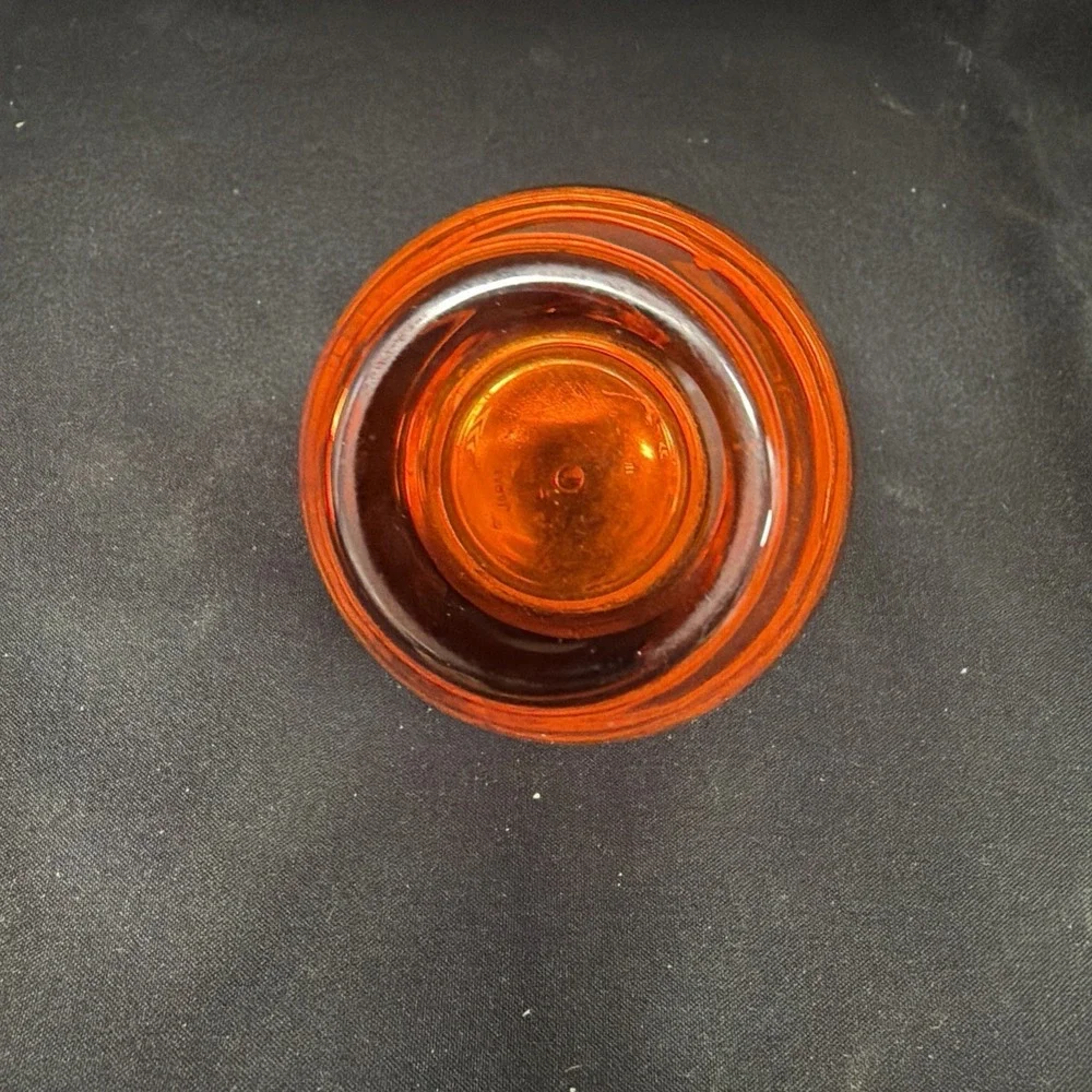 Vintage Viking Glass Orb Table Lighter Orange Mid-Century MCM Persimmon